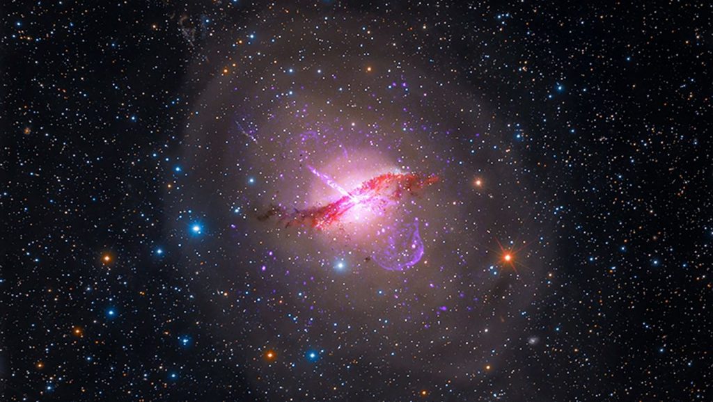 Centaur A: The black hole fires giant flares into space