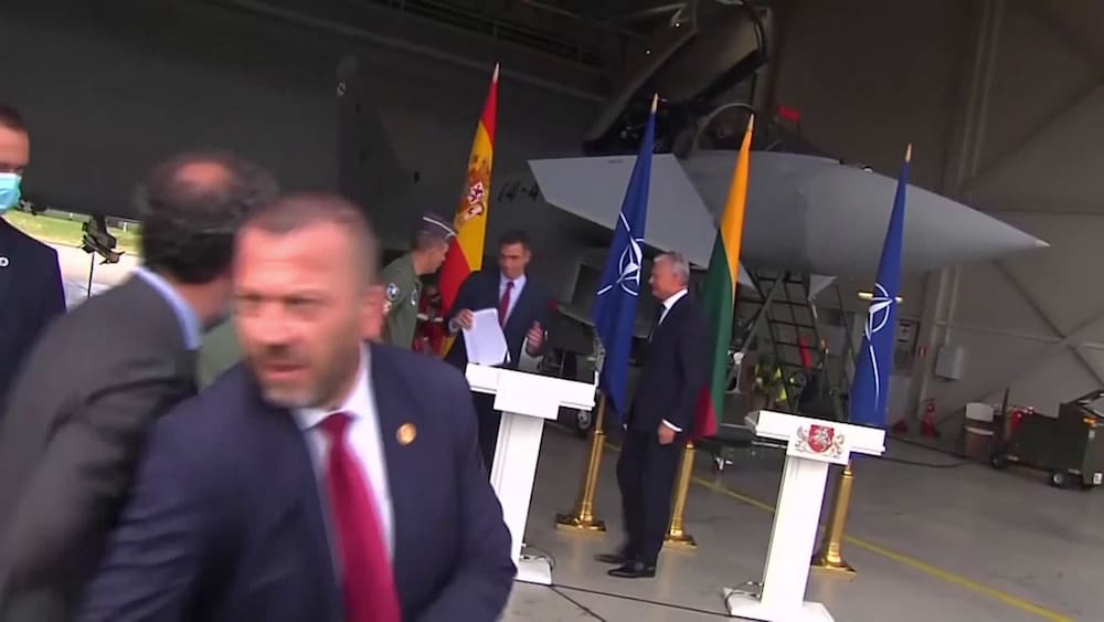 Lithuania - NATO fighter interrupts visit of troops due to Russian planes