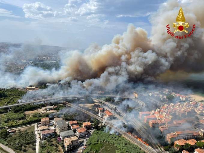 Forest fires in Abruzzo
