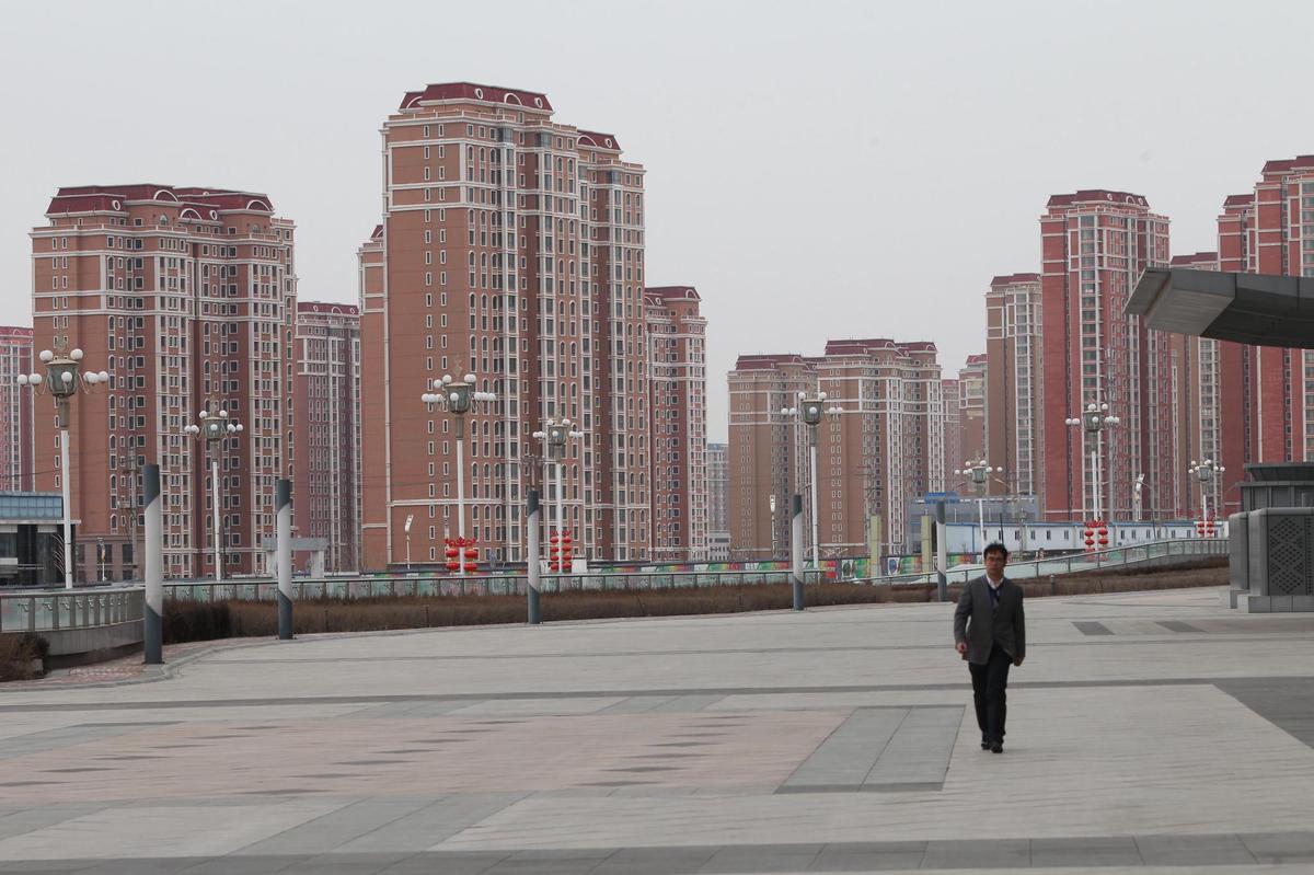 Built in 2004 for a million people.  Today, Kangbashi has a population of only 119,000, and most homes are empty.  