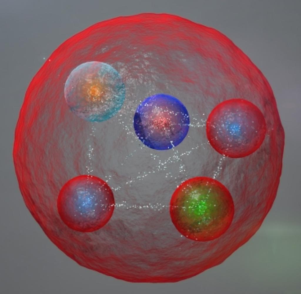 The newly discovered pentaquark consists of four quarks and one antiquark