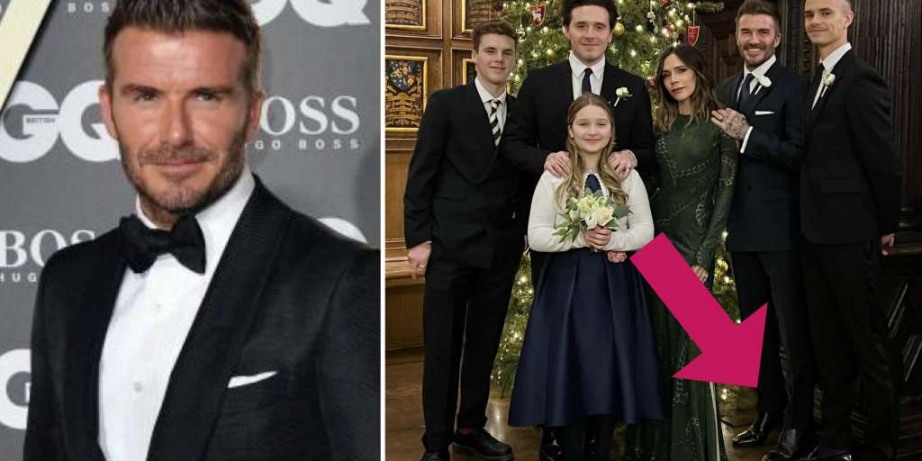 Capture!  David Beckham cheats on family photo even more