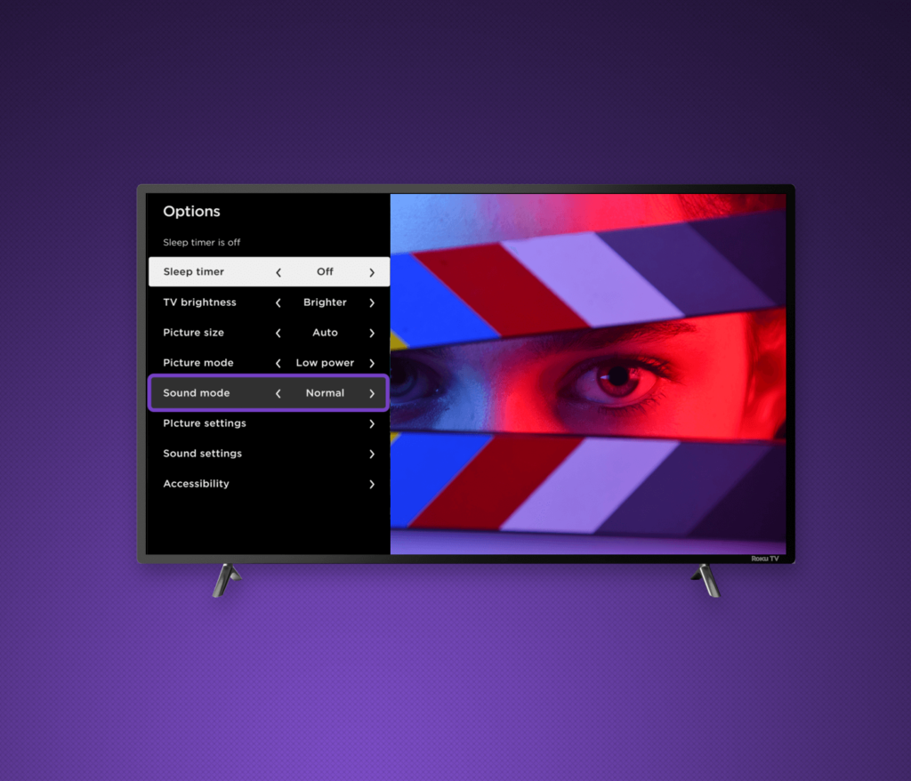 Roku TV Ready allows sound control of the speakers directly on the TV.