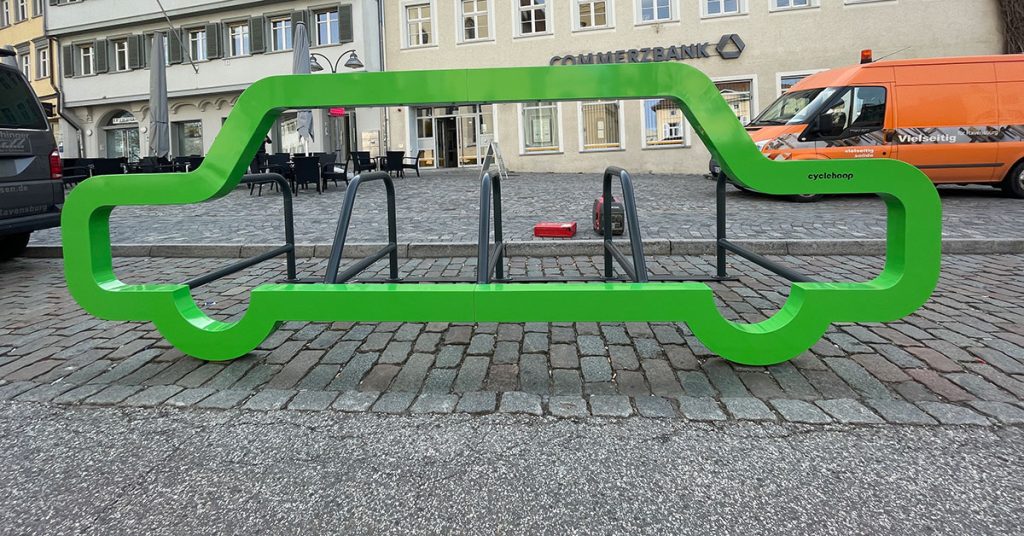 Bicycle parking facility for ten bikes in the city center