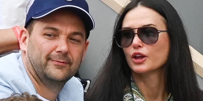 Demi Moore and Danielle Hamm at the French Open in Paris.