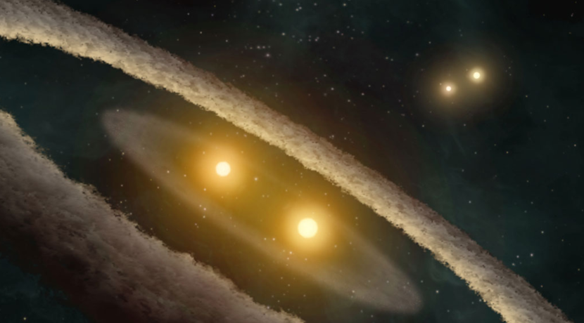 The discovery of the first compact star system with three suns
