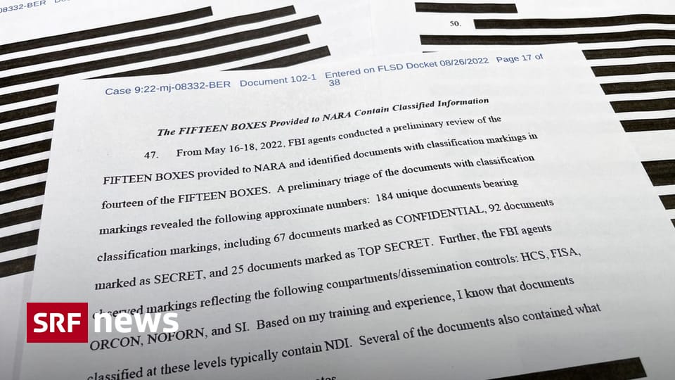 Initial suspicions by the FBI - Trump raid: The judiciary releases an important document - News