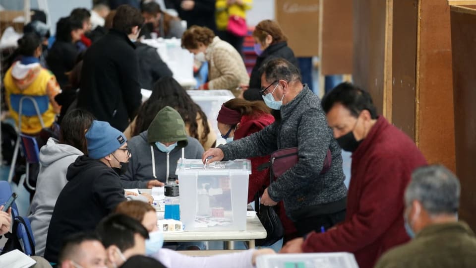 People vote in Chile