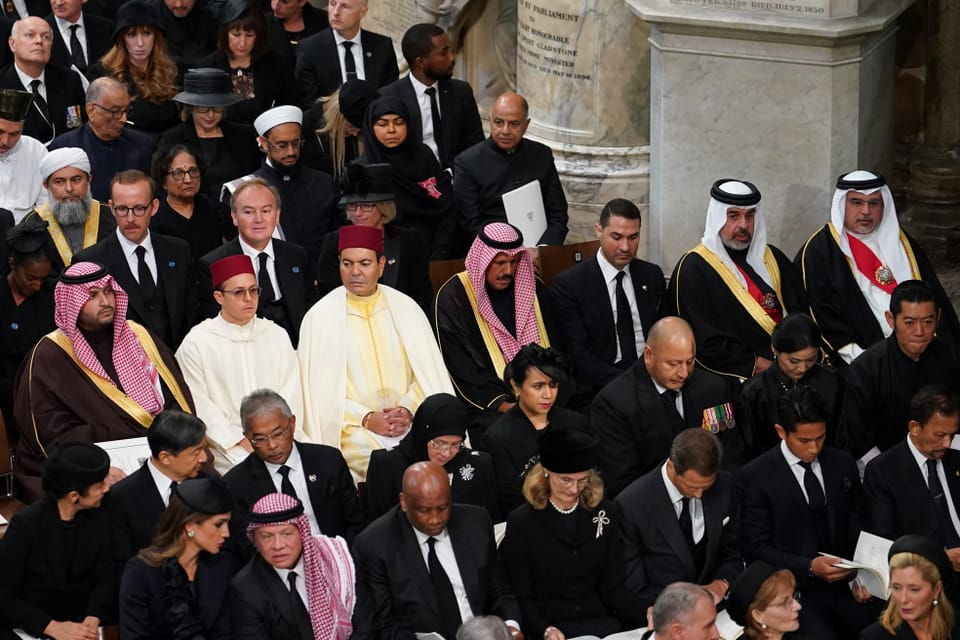 Guests at the funeral in the church. 