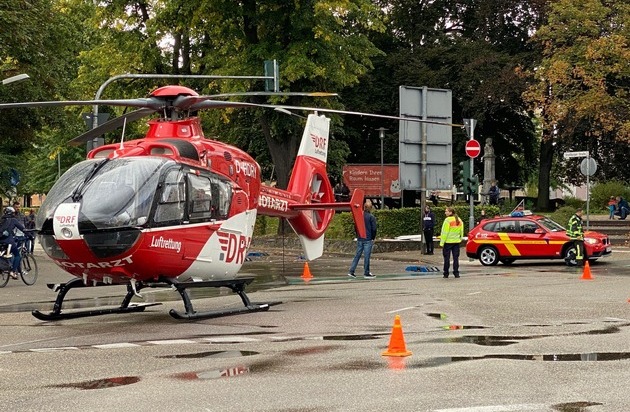 FW-OG: helicopter landing on Freiburger Platz