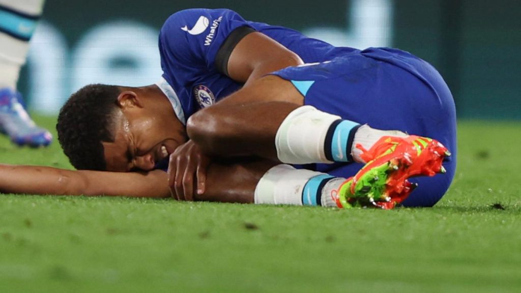 Wesley Fofana: Chelsea's top scorer leaves the pitch in tears
