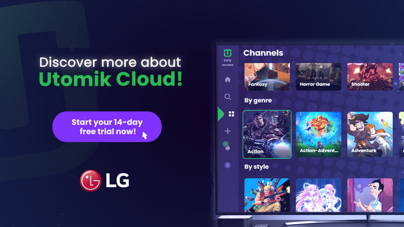 Utomik Cloud: Game service with standalone gems is now available for LG Smart TVs